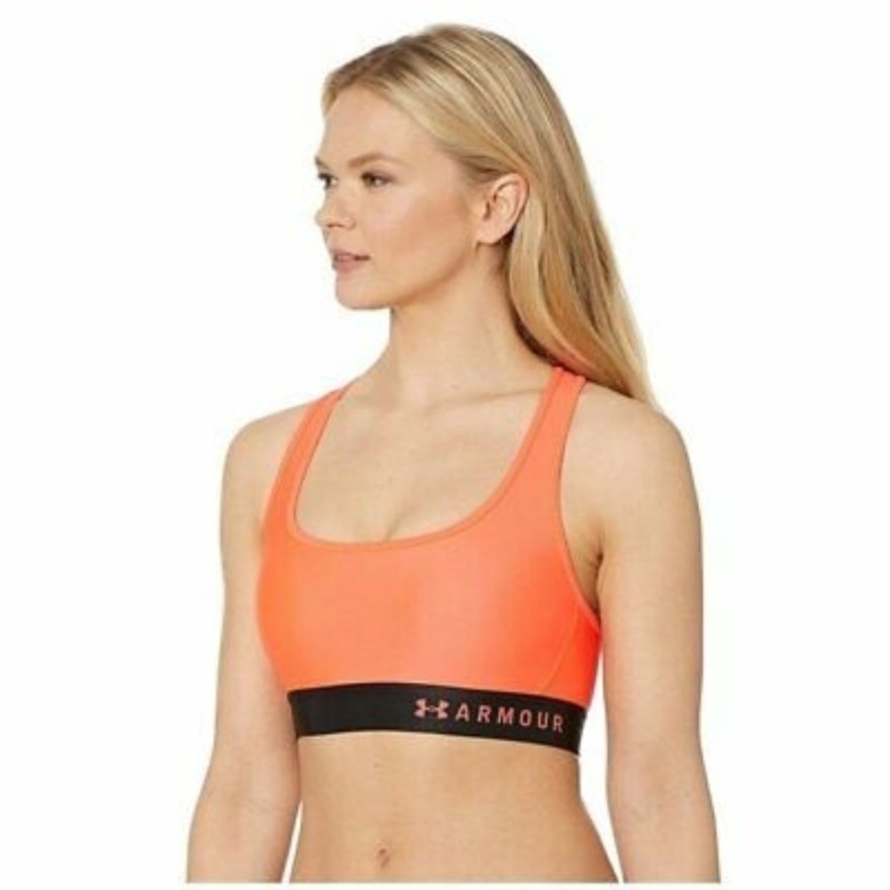 New Under Armour XS Blaze Orange Cross-Back 75138 Bra 90230